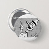 Nick Chopper de Tin Woodman Ronde Button 5,7 Cm (Voorkant /achterkant)