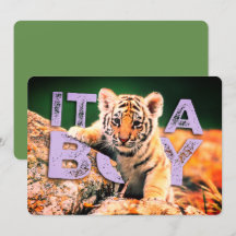 NiCK DAViD baby - Tiger Shower-uitnodiging