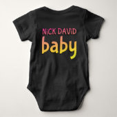 NiCK DAViD baby - Zwart Dual-Sided Snap-T-shirt Romper (Achterkant)