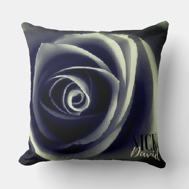 NiCK DAViD - Blauwe bitters kussen (Voorkant)