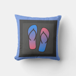 NiCK DAViD - Blue Lagoon Flip-Flop Pillow Buitenkussen