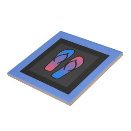 NiCK DAViD - Blue Lagoon Teenslippers Tegel Tegeltje