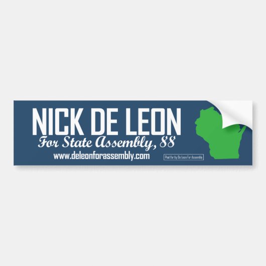 Nick De Leon Bumper Sticker (Voorkant)
