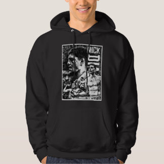 Nick Diaz Black en White Drawing Classic Hoodie