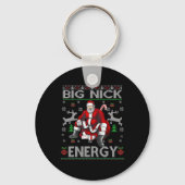 Nick Energy Funny Santa Christmas Ugly Sater Manne Sleutelhanger (Voorkant)