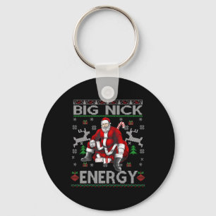 Nick Energy Funny Santa Christmas Ugly Sater Manne Sleutelhanger