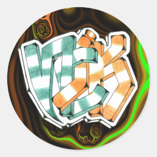Nick ~ Garffiti Art Sticker 1.5"
