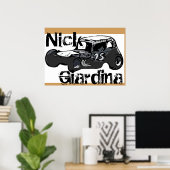 Nick Giardina Coupe Stockcar Modified Racing Car Poster (Thuiskantoor)