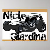 Nick Giardina Coupe Stockcar Modified Racing Car Poster (Voorkant)