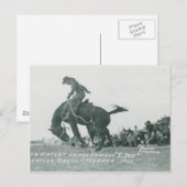 Nick Knight die T. Joe op Cheyenne Frotier Days ri Briefkaart (Voorkant / Achterkant)