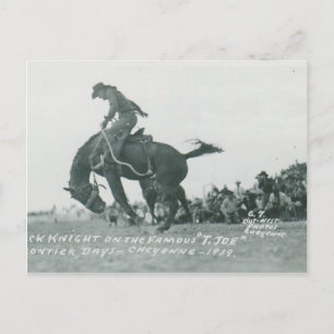Nick Knight die T. Joe op Cheyenne Frotier Days ri Briefkaart