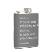 Nick Miller Funny Quote met alcohol Flask Heupfles (Rechts)