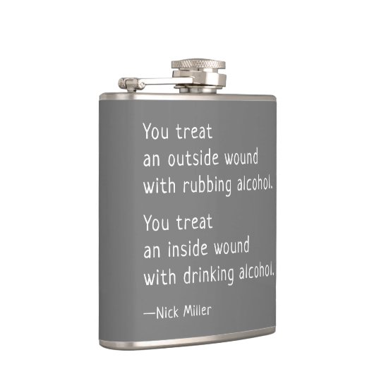 Nick Miller Funny Quote met alcohol Flask Heupfles (Rechts)
