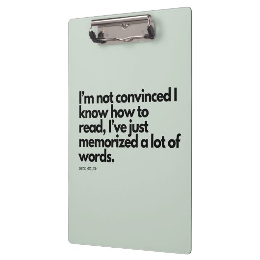 Nick Miller Quote Klembord (Links)