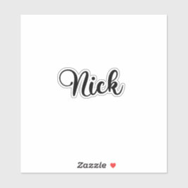 Nick Name - Handgeschreven kalligrafie Sticker