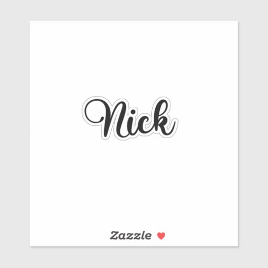 Nick Name - Handgeschreven kalligrafie Sticker (Vel)