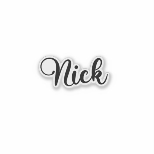Nick Name - Handgeschreven kalligrafie Sticker (Voorkant)