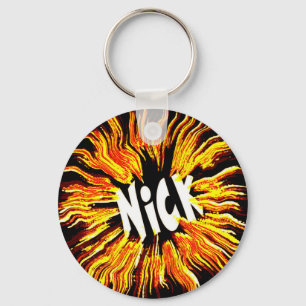 Nick Name Star on Fire Sleutelhanger