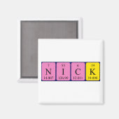 Nick periodiek table name magnet (Voorkant / Achterkant)
