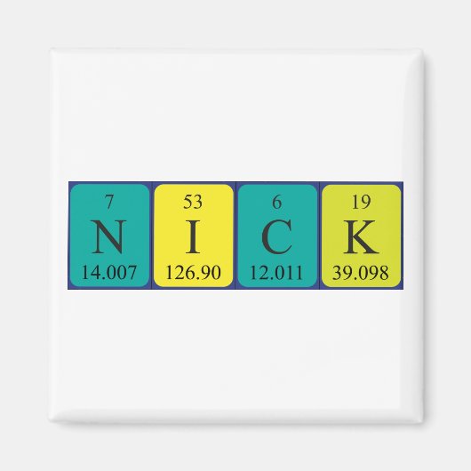 Nick periodiek table name magnet (Voorkant)