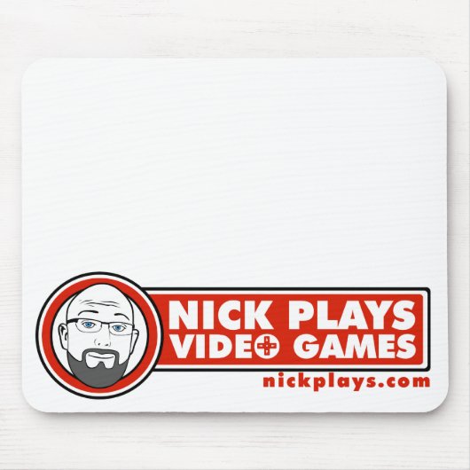Nick Plays Video Games Mousepad Muismat (Voorkant)