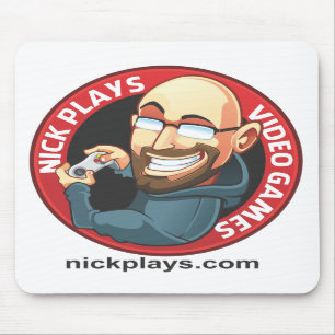 Nick Plays Video Games Mousepad Muismat