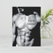 Nick Wet bw, je bent uitgenodigd Kaart (Staand voorkant)