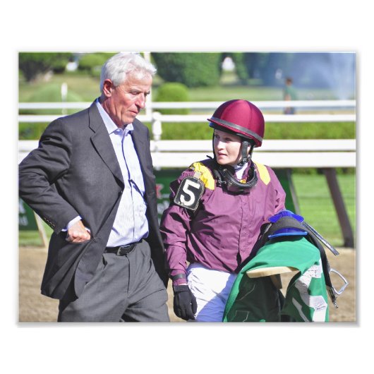 Nick Zito en Rosie Napravnik Foto Afdruk (Voorkant)