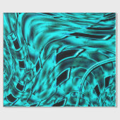 Nickeled and twisted illusion, cyaan wat bluf cadeaupapier (Vlak)