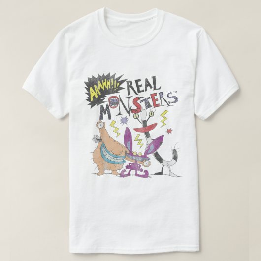 Nickelodeon Ahh Real Monsters Friends Group Shot T-shirt (Design voorkant)