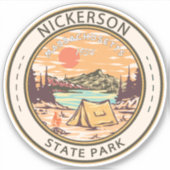 Nickerson State Park Massachusetts Badge Sticker (Voorkant)