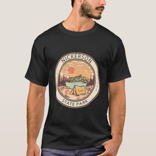 Nickerson State Park Massachusetts Badge T-shirt (Voorkant)