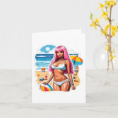Nicki Minaj Beach Sticker Kaart (Gele Bloem)
