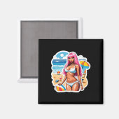 Nicki Minaj Beach Sticker Magneet (Voorkant / Achterkant)