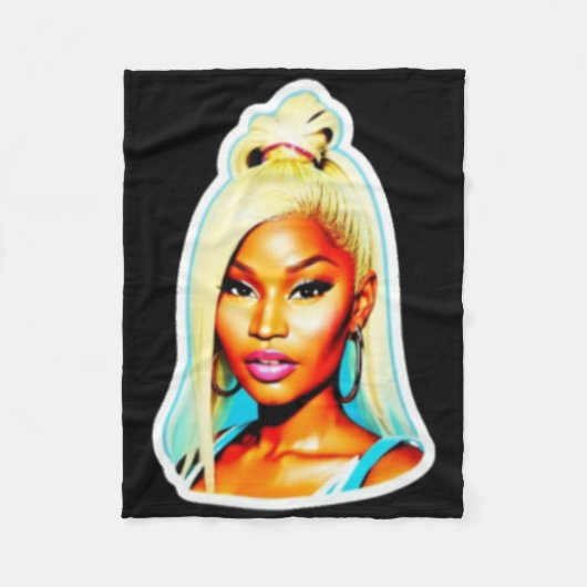 Nicki Minaj Sticker Fleece Deken (Voorkant)