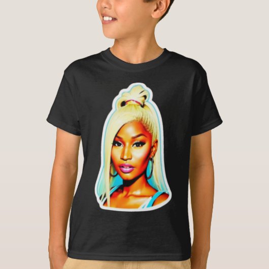 Nicki Minaj Sticker T-shirt (Voorkant)