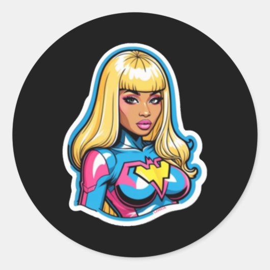 Nicki Minaj Superhero Sticker (Voorkant)
