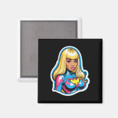 Nicki Minaj Superhero Sticker Magneet (Voorkant / Achterkant)