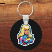 Nicki Minaj Superhero Sticker Sleutelhanger (Voorkant)