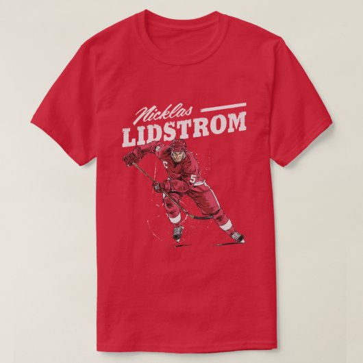 Nicklas Lidstrom Retro T-shirt (Design voorkant)