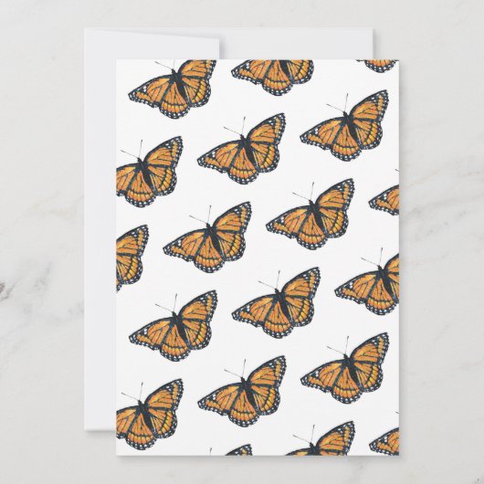 Nickname ontmoeten Baby Butterflies Birth Aankondiging (Achterkant)