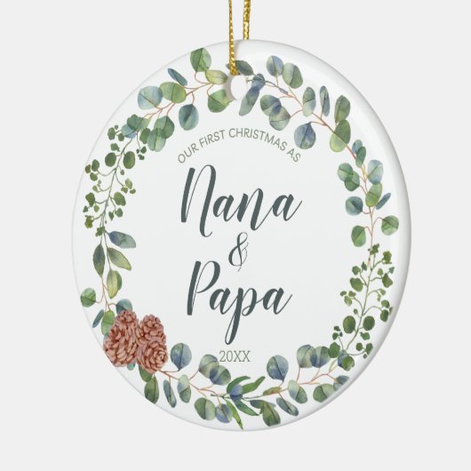  Nicknames First Xmas als grootouders Keramisch Ornament (Links)