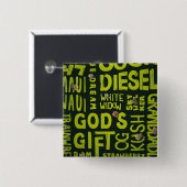 Nicknames Vierkante Button 5,1 Cm (Voorkant /achterkant)