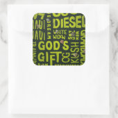 Nicknames Vierkante Sticker (Tas)