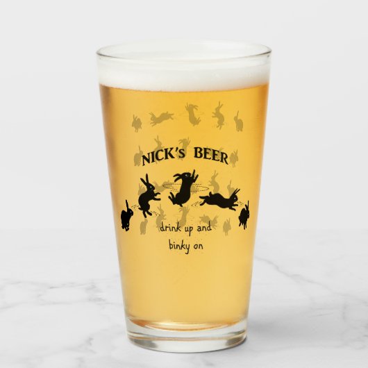 Nick's Beer Glass Glas (Voorkant gevuld)