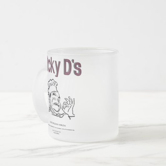 Nicky D's Coffee cup Matglas Koffiemok (Voorkant links)