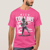 Nico Collins Houston Spelersnaam T-shirt (Voorkant)