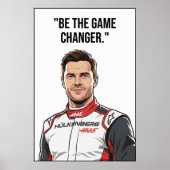 Nico Hülkenberg Racing Vector – Be the Game Change Poster (Voorkant)