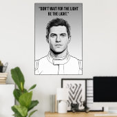 Nico Hülkenberg Racing Vector – Be the Light Poster (Thuiskantoor)