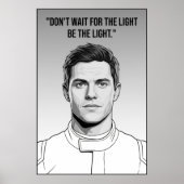 Nico Hülkenberg Racing Vector – Be the Light Poster (Voorkant)
